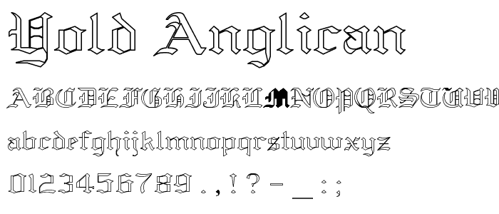 Yold Anglican font